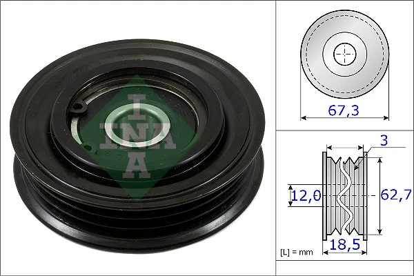 Tensioner Pulley, V-ribbed belt